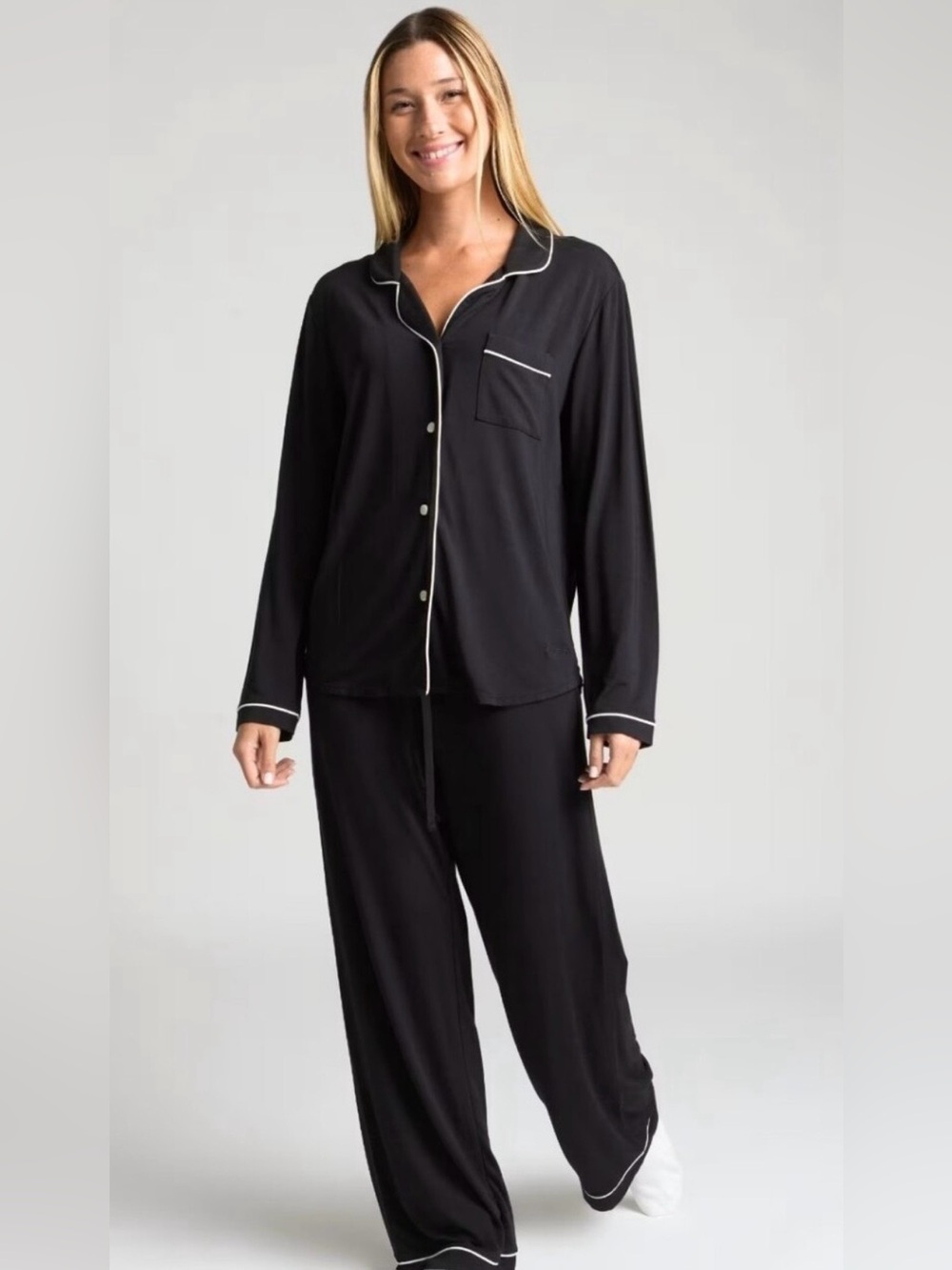 COMFRT LUNA LOUNGE PJ SET BLACK SIZE XS